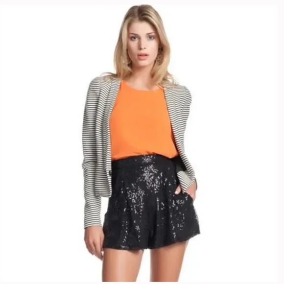 NWT BCBGMaxAzria Monochrome Striped blazer Jacket Hendrix - Picture 1 of 17